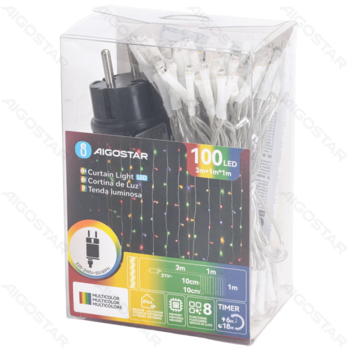 Low voltage curtain flat string lights, RGBY, 1m*1m 10 strips ,IP44, Indoor&Outdoor