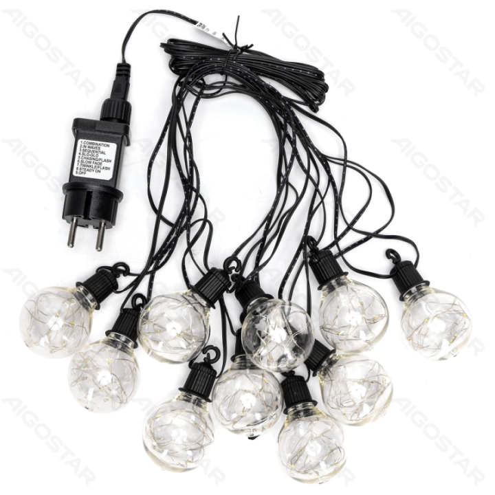 Low voltage G50 copper wire string light, RGBY, 5m ,IP44, Indoor&Outdoor