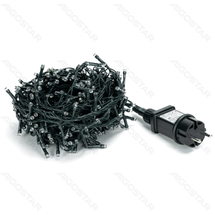 Mažos įtampos plokščios girliandos, šilta balta–dienos balta, 15m