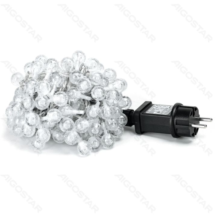 Low voltage bubble string lights, cold white, 10m ,IP44, Indoor&Outdoor