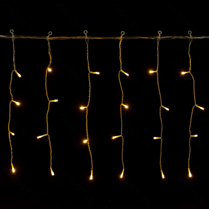 Low voltage icicle (flush) flat string lights, warm white, 15m*0.4m, IP44, Indoor&Outdoor 75 strips