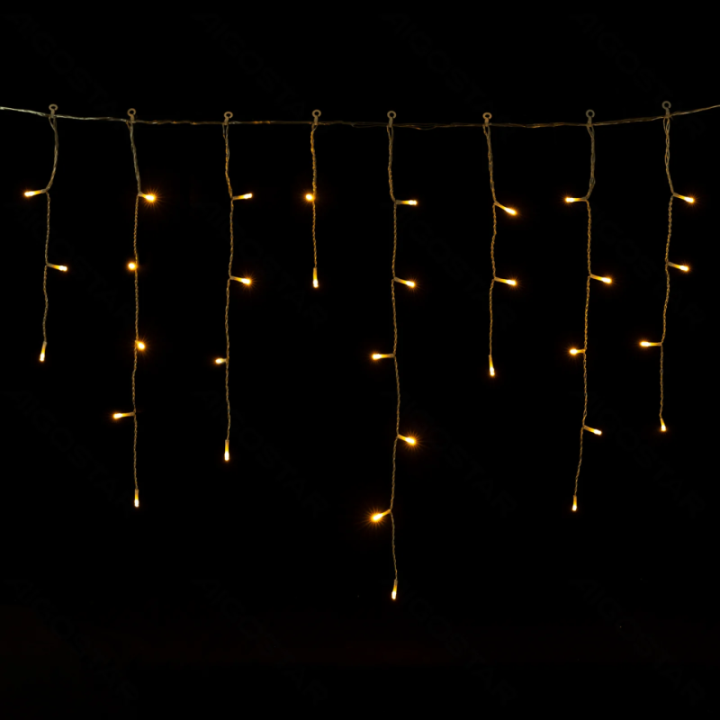Low voltage icicle (wave) flat string lights, warm white, 15m*0.6m, IP44, Indoor&Outdoor 75 strips