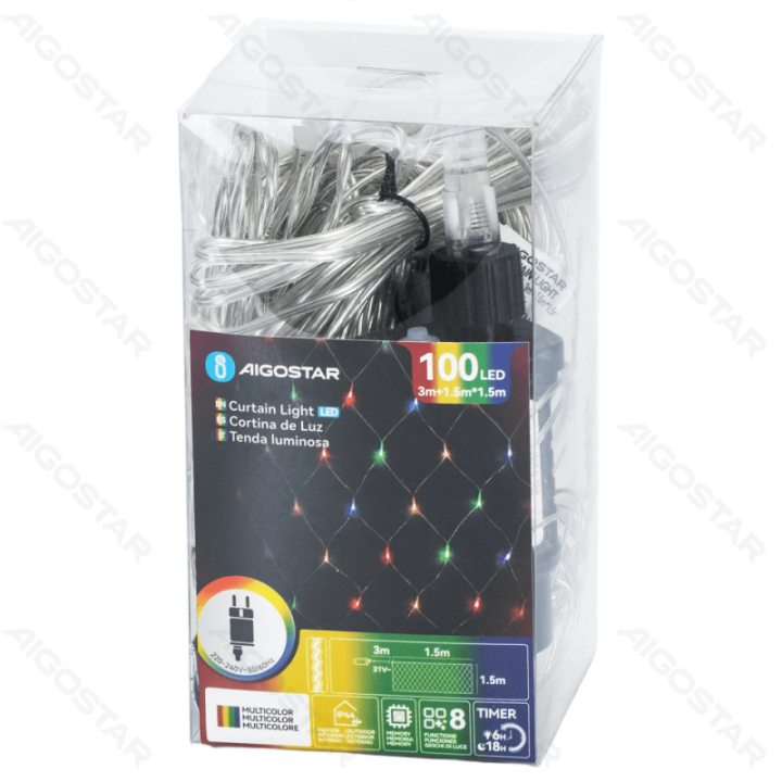 Low voltage net light flat string lights, RGBY, 1.5m*1.5m ,IP44, Indoor&Outdoor