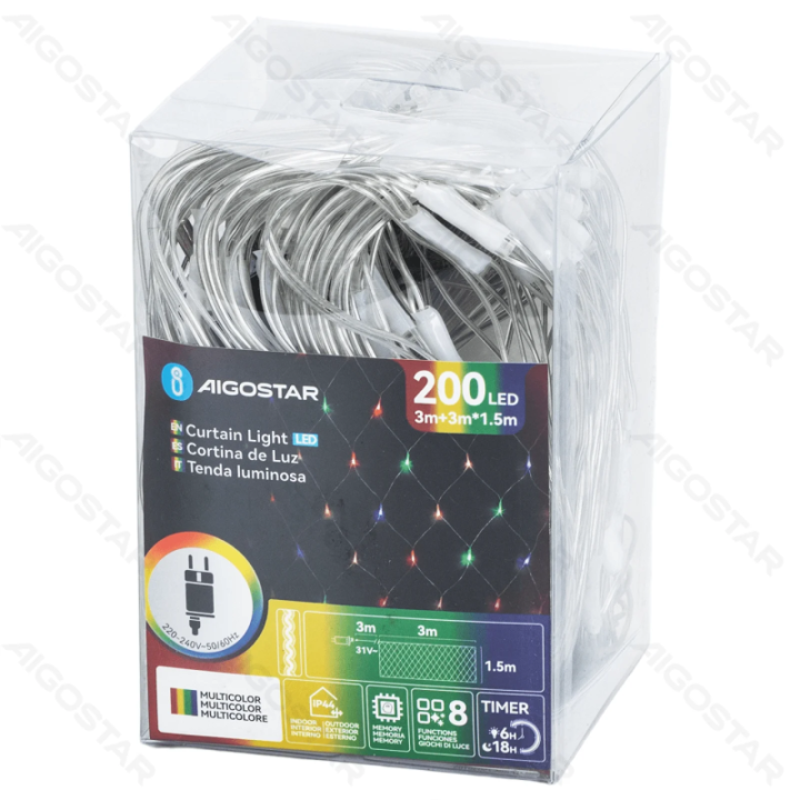 Low voltage net light flat string lights, RGBY, 3m*1.5m ,IP44, Indoor&Outdoor