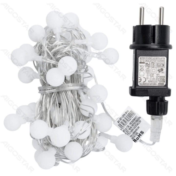 Low voltage milk bulb string lights, RGBY, 5m ,IP44, Indoor&Outdoor