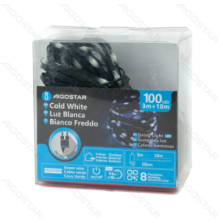 Low voltage string lights(PVC & copper), cold white, 10m ,IP44, Indoor&Outdoor