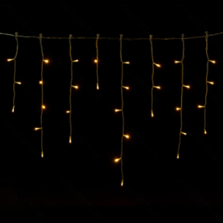 Low voltage icicle (wave) flat string lights, warm white, 15m*0.6m, IP44, Indoor&Outdoor 75 strips