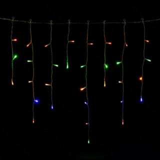 Low voltage icicle (wave) flat string lights, RGBY, 5m*0.6m 25 strips ,IP44, Indoor&Outdoor