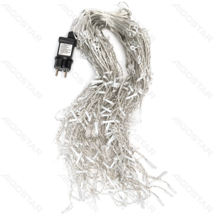 Low voltage icicle (flush) flat string lights, RGBY, 15m*0.4m, IP44, Indoor&Outdoor 75 strips