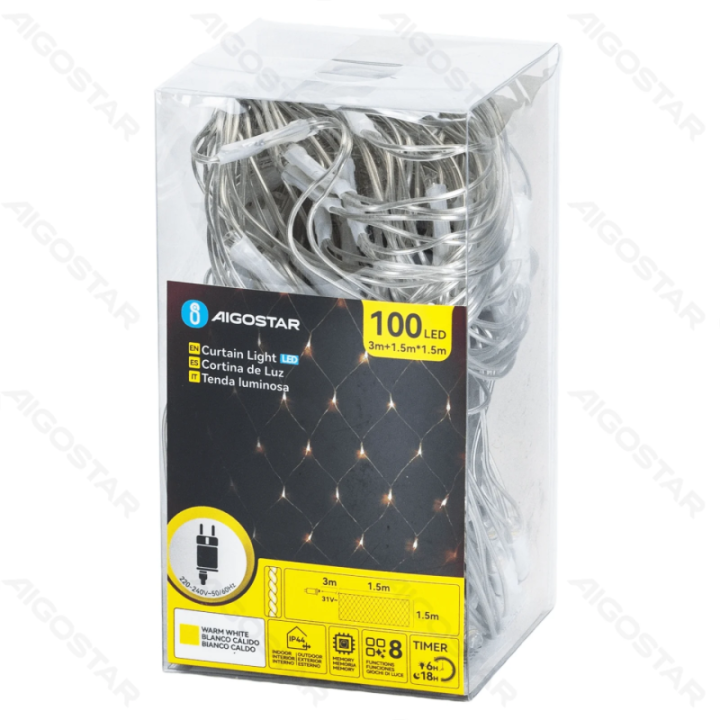 Low voltage net light flat string lights, warm white, 1.5m*1.5m ,IP44, Indoor&Outdoor