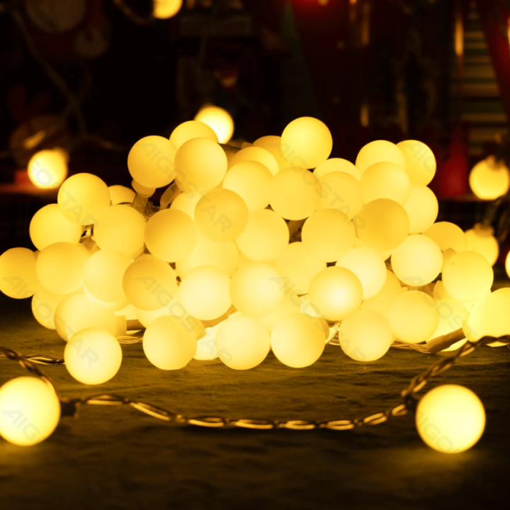 Low voltage milk bulb string lights, warm white, 10m ,IP44, Indoor&Outdoor