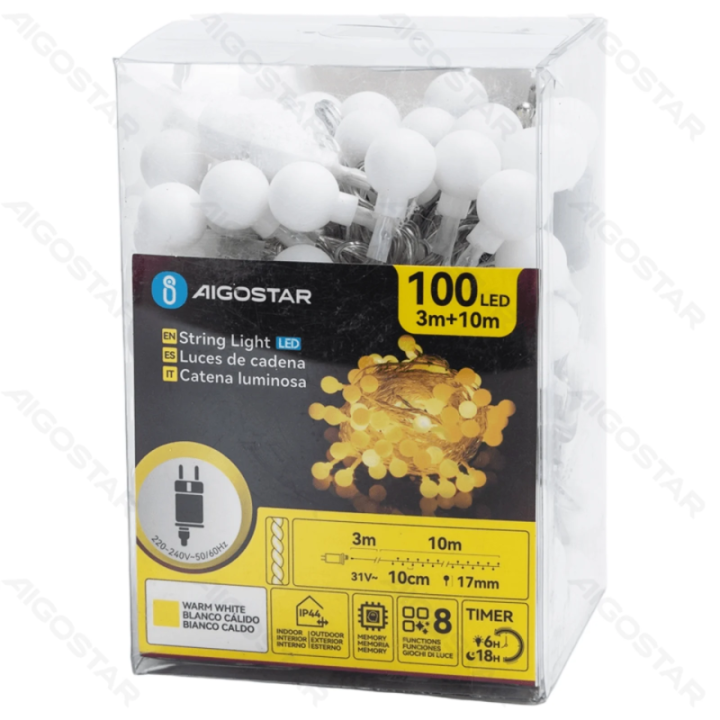 Low voltage milk bulb string lights, RGBY, 5m ,IP44, Indoor&Outdoor