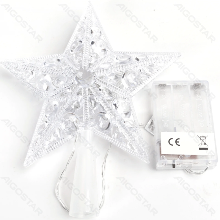 3AA Battery String Light, 0.17m Tree Topper Star, RGBY ,IP20 Indoor