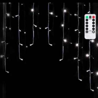 Low voltage connectable Icicle wave flat string lights, cool white, 3m+1.5m*1m, 15 strips ,IP44, Indoor&Outdoor