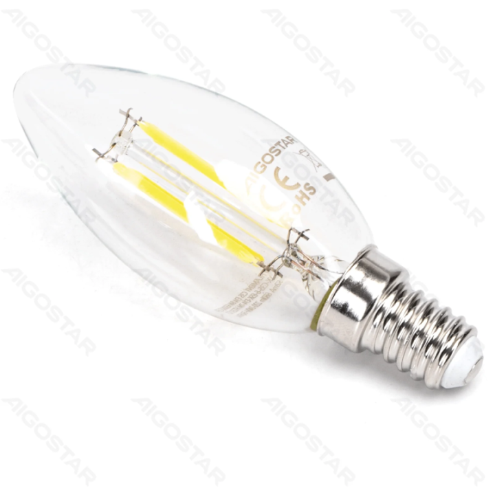 LED Siūlinė lemputė (skaidri) C35 E14 6W