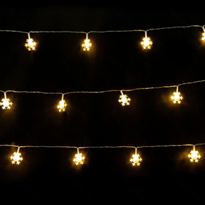 3AA battery string lights - pendant snowflake, warm white, 3m ,IP20 Indoor