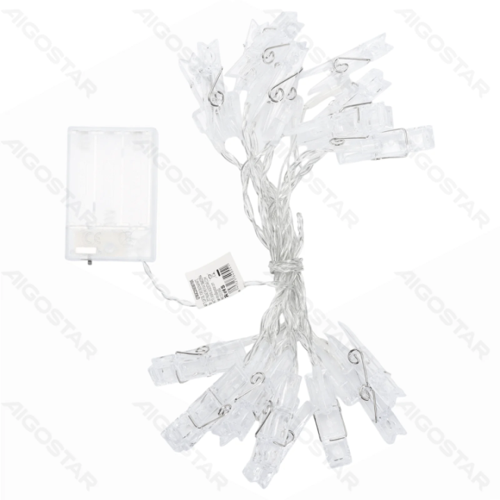 3AA battery string lights - pendant clip, warm white, 3m ,IP20 Indoor