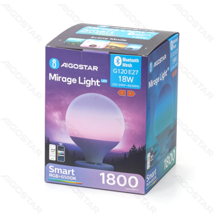 Bluetooth Mesh išmanus Mirage šviestuvas G120 E27 18W RGBW