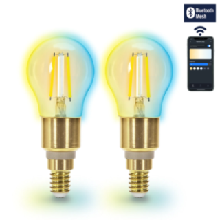 Bluetooth Mesh Smart Filament Bulb G45 4.5W CCT 2pcs ,with remote control