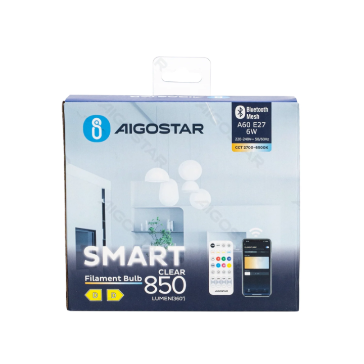 Bluetooth Mesh Smart Filament Bulb A60 E27 6W CCT 2pcs ,with remote control