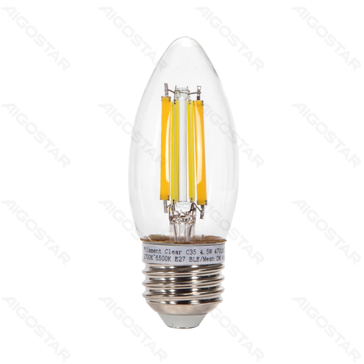 Bluetooth Mesh Smart Filament Bulb C35 4.5W CCT 2pcs ,with remote control