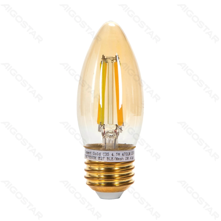 Bluetooth Mesh Smart Filament Bulb C35 4.5W 2pcs ,with remote control