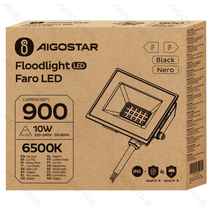 LED floodlight 10W 750lm 6500K IP65