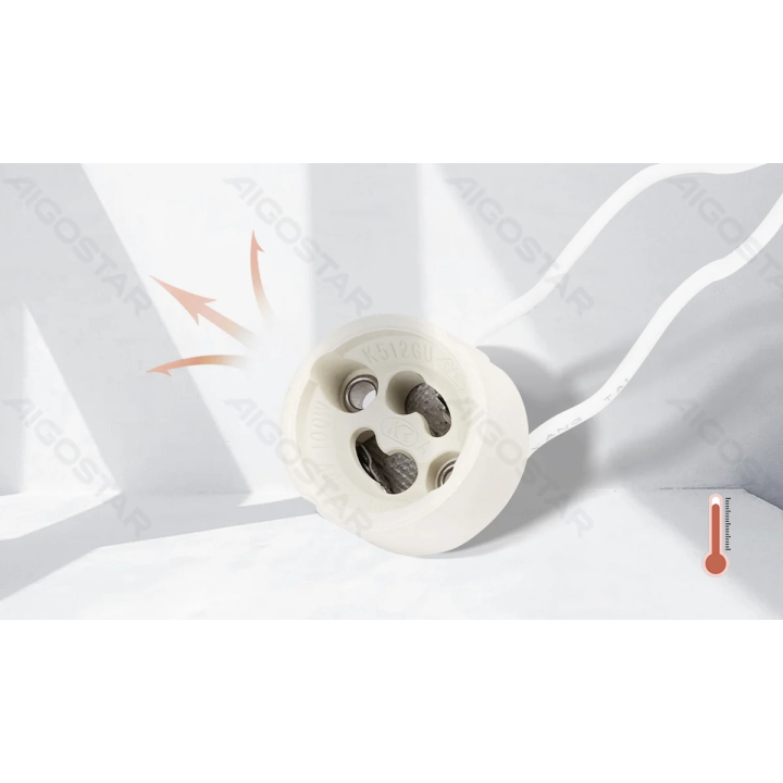 GU10 Ceramic Lampholder White