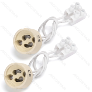 GU10 Ceramic Lampholder White (2 pcs)