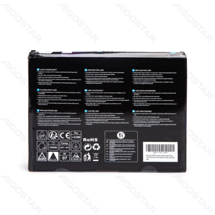 LED floodlight 100W RGB IP65