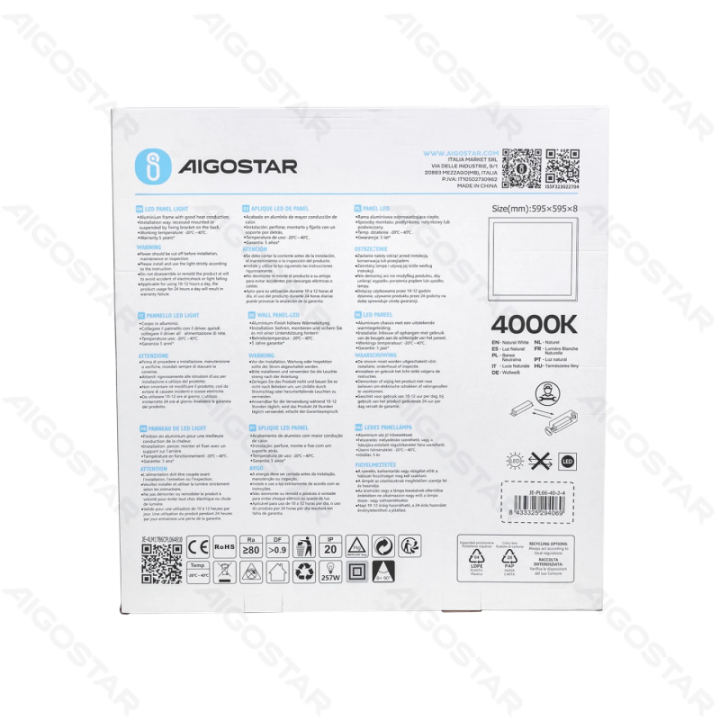 LED Šoninio apšvietimo panelinis šviestuvas 40W