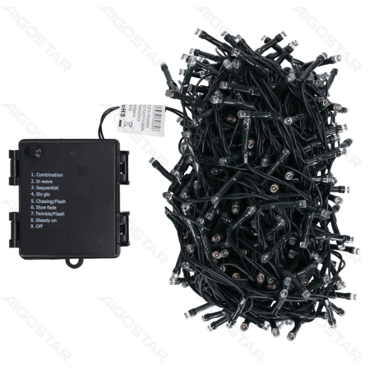 4AA battery flat string lights, RGBY , 25m ,IP44, Indoor&Outdoor