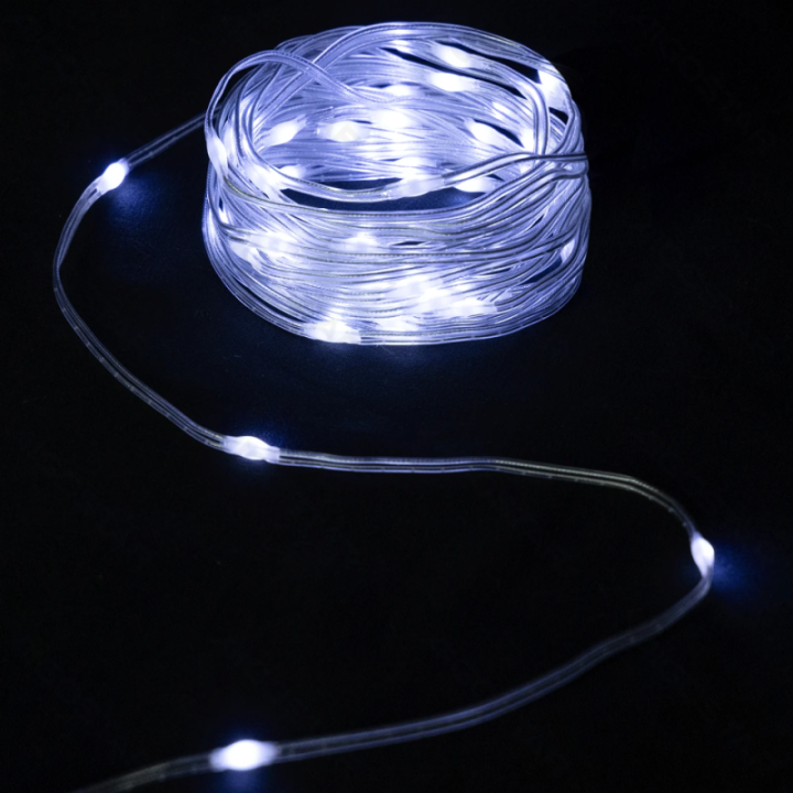 3AA battery string lights (PVC & copper), cold white, 5m ,IP20 Indoor