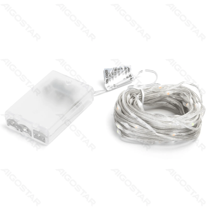 3AA battery string lights (PVC & copper), RGBY, 10m ,IP20 Indoor