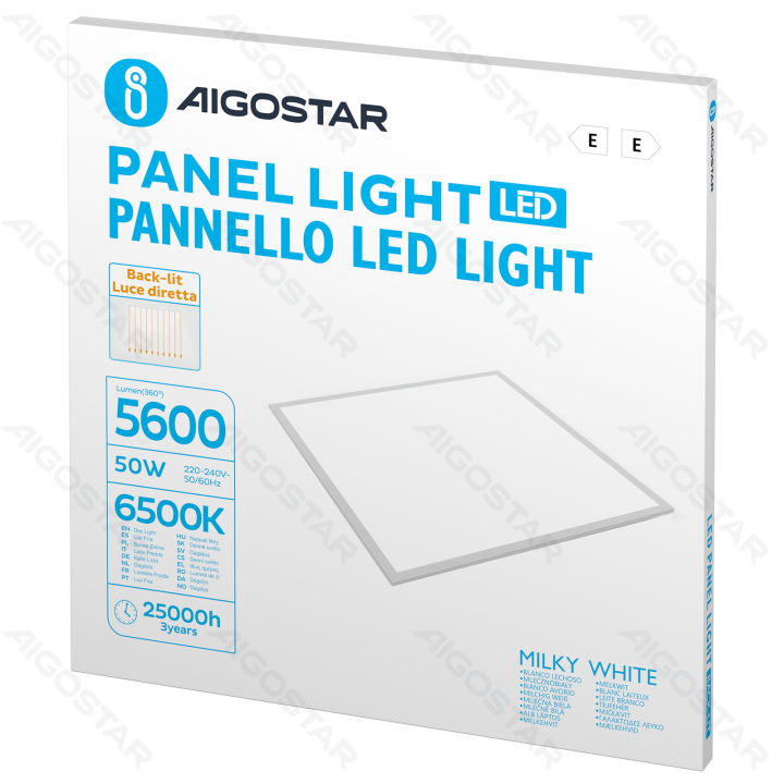 LED atgal apšviestas panelinis šviestuvas 50W
