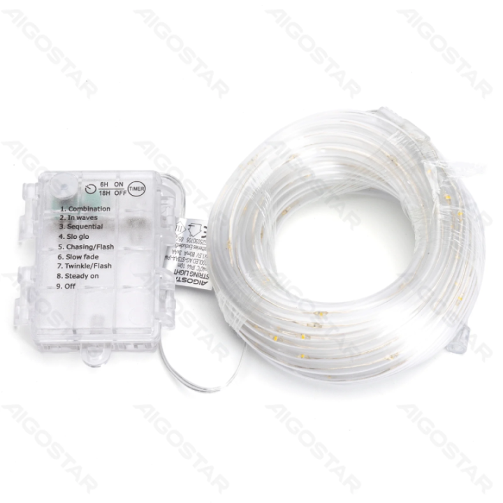 3AA battery -Φ5mm tube string lights, warm white, 10m ,IP44, Indoor&Outdoor