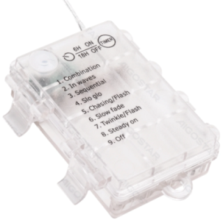 3AA baterijų -Φ5mm vamzdinė girlianda, šiltai balta, 5m ,IP44, Vidaus&Lauko