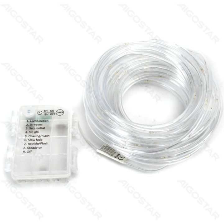3AA battery -Φ5mm tube string lights, RGBY, 15m ,IP44, Indoor&Outdoor