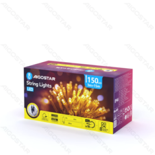 Low Voltage Flat String Lights, Warm White, 10m IP44, Indoor&Outdoor Color box