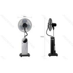 Misting Stand Fan,16 Inches, 3 Blades, 3 Speeds