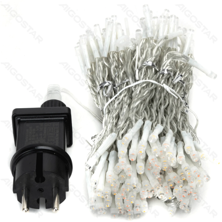 Žemos įtampos užuolaidinės (plokščios) girliandos, RGBY, 2m*2m, IP44, vidaus ir lauko, 10 juostų, spalvota dėžutė